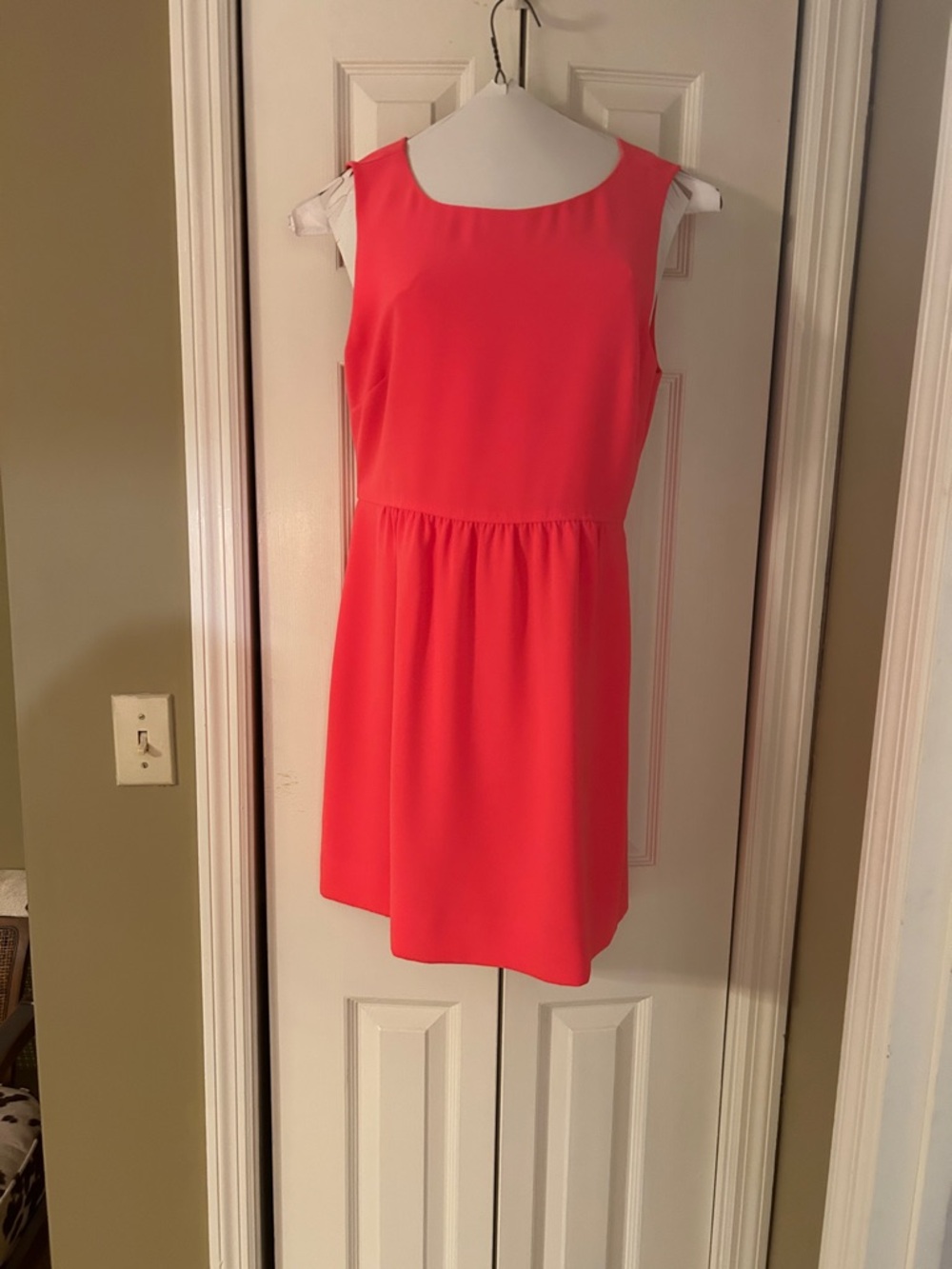 J. Crew Sleeveless Coral-Orange  Dress